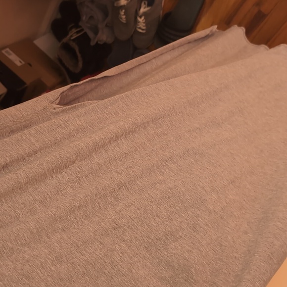 Lululemon 10 grey halter scoop neck summer tank dress double slit long full leng - Picture 5 of 9